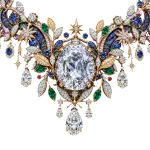Macro of the Jewel of Aonluth in its necklace mounting